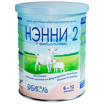 Сухой молочный напиток Нэнни 2 на основе козьего молока с 6 месяцев 800г Бибиколь 67827